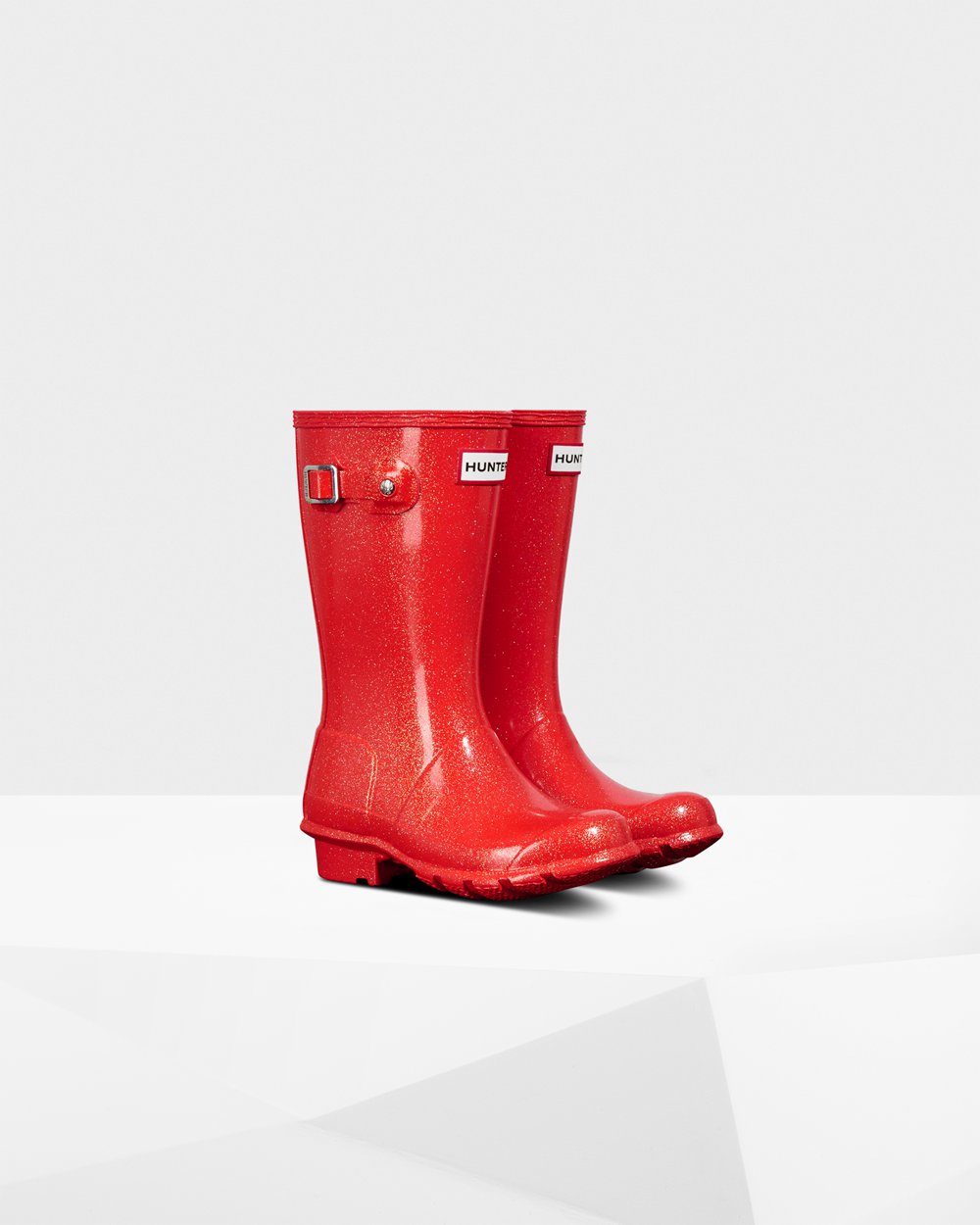 Hunter Original Big Starcloud Rain Boots - Shop Online Kids Orange Red - RXHKID935